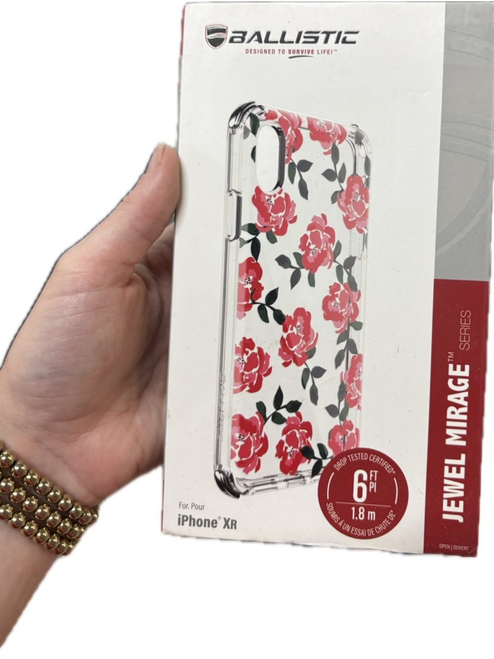 Ballistic Floral Clear Case for iPhone XR - Pink Rose Pattern